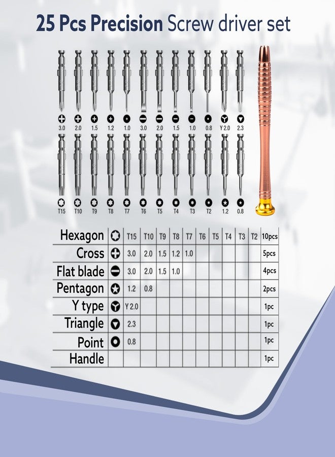 AGARO 25 in 1 Precision Screwdriver Set, Multi Pocket Repair Tool Kit for Mobiles and Laptops - Image 2